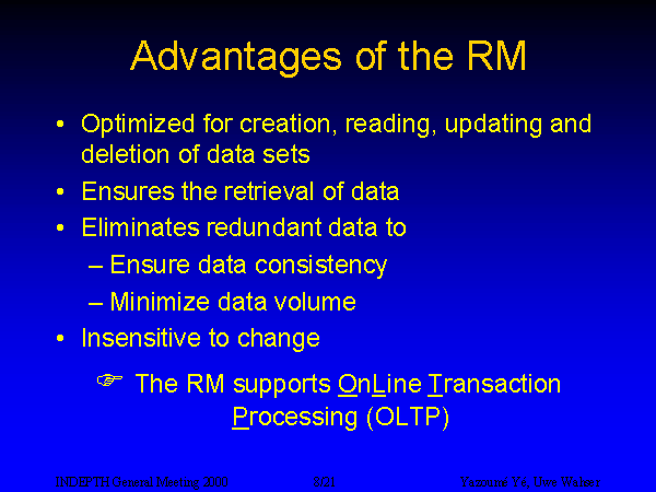 Slide 8: Advantages of the RM